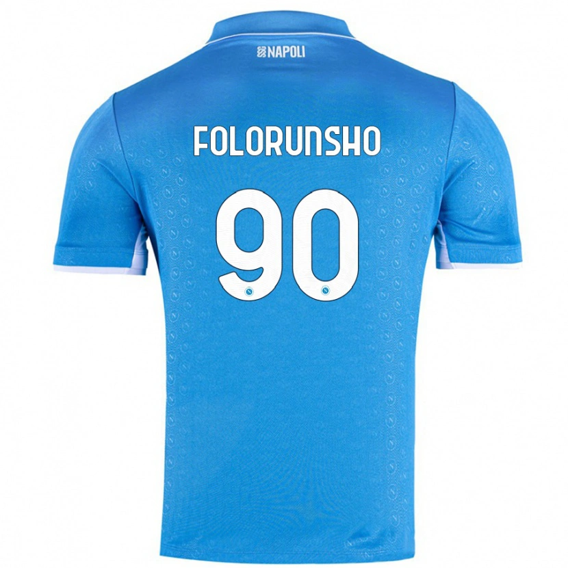 Danxen Mænd Michael Folorunsho #90 Himmelblå Hjemmebane Spillertrøjer 2024/25 Trøje T-Shirt
