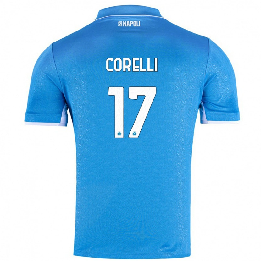 Danxen Mænd Alice Corelli #17 Himmelblå Hjemmebane Spillertrøjer 2024/25 Trøje T-Shirt