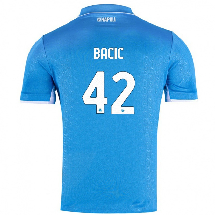 Danxen Mænd Doris Bačić #42 Himmelblå Hjemmebane Spillertrøjer 2024/25 Trøje T-Shirt