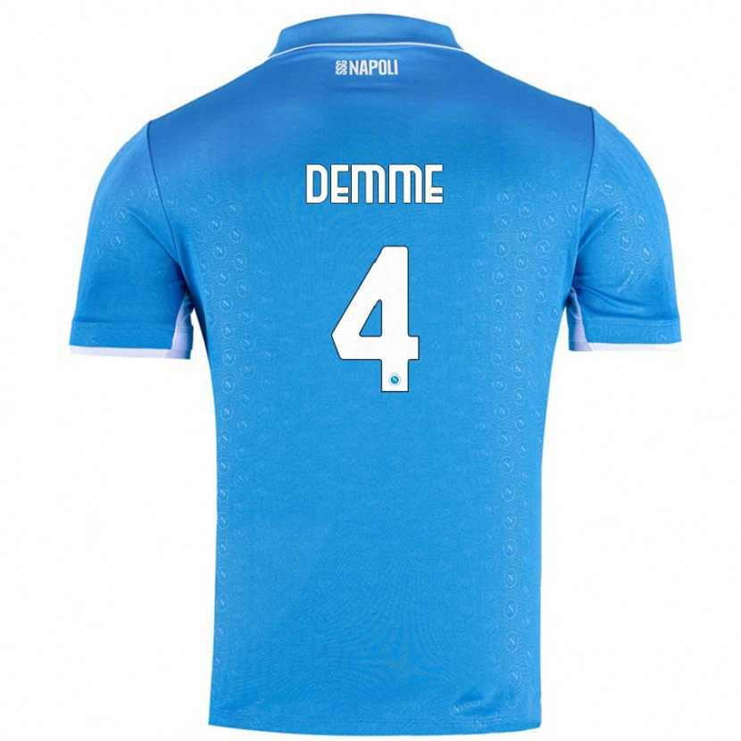 Danxen Mænd Diego Demme #4 Himmelblå Hjemmebane Spillertrøjer 2024/25 Trøje T-Shirt