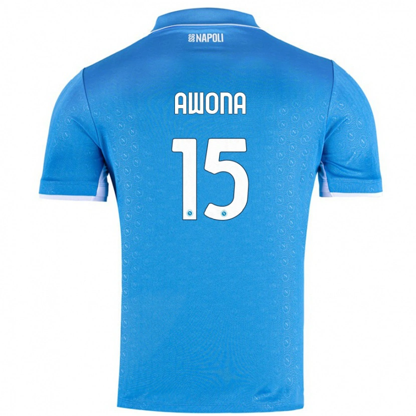 Danxen Mænd Aurelle Awona #15 Himmelblå Hjemmebane Spillertrøjer 2024/25 Trøje T-Shirt