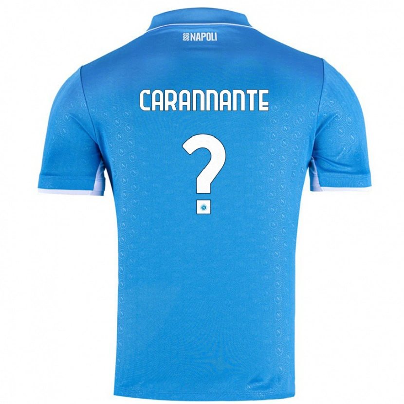 Danxen Mænd Lorenzo Carannante #0 Himmelblå Hjemmebane Spillertrøjer 2024/25 Trøje T-Shirt