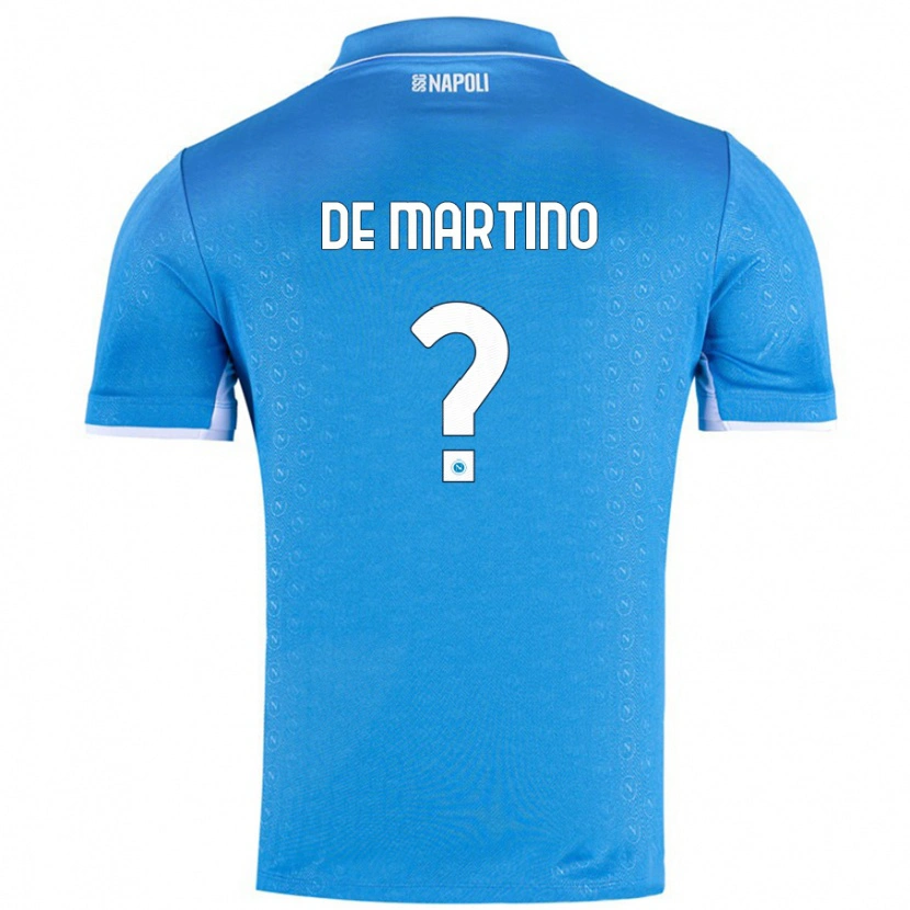 Danxen Mænd Enrico Pio De Martino #0 Himmelblå Hjemmebane Spillertrøjer 2024/25 Trøje T-Shirt