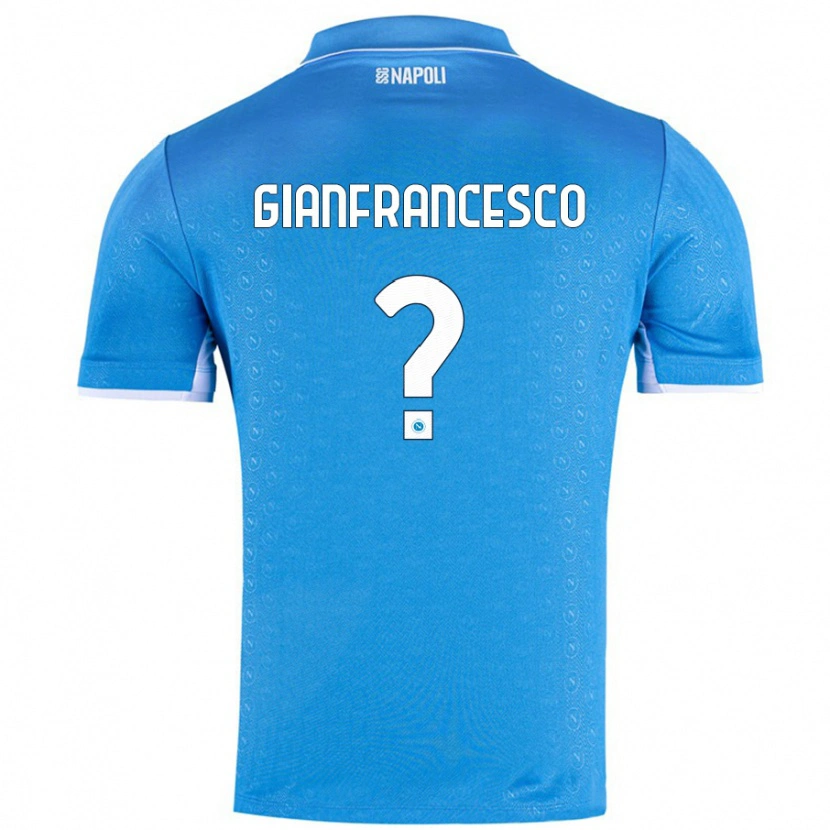 Danxen Mænd Sergio Gianfrancesco #0 Himmelblå Hjemmebane Spillertrøjer 2024/25 Trøje T-Shirt