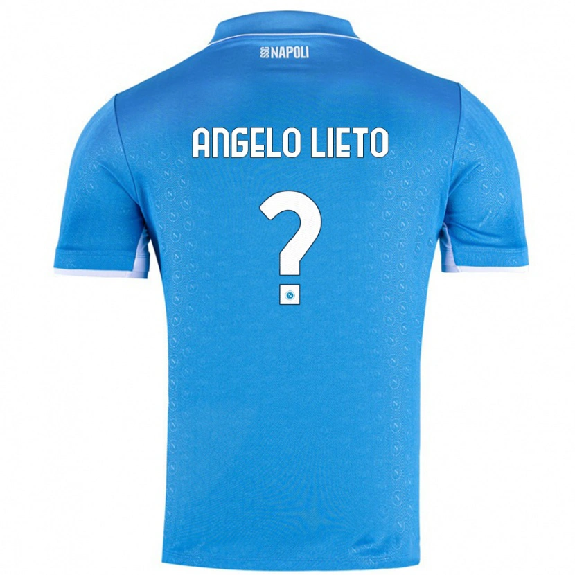 Danxen Mænd Angelo Lieto #0 Himmelblå Hjemmebane Spillertrøjer 2024/25 Trøje T-Shirt
