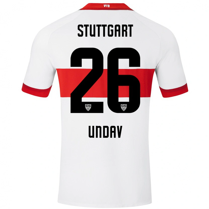 Danxen Mænd Deniz Undav #26 Hvid Rød Hjemmebane Spillertrøjer 2024/25 Trøje T-Shirt