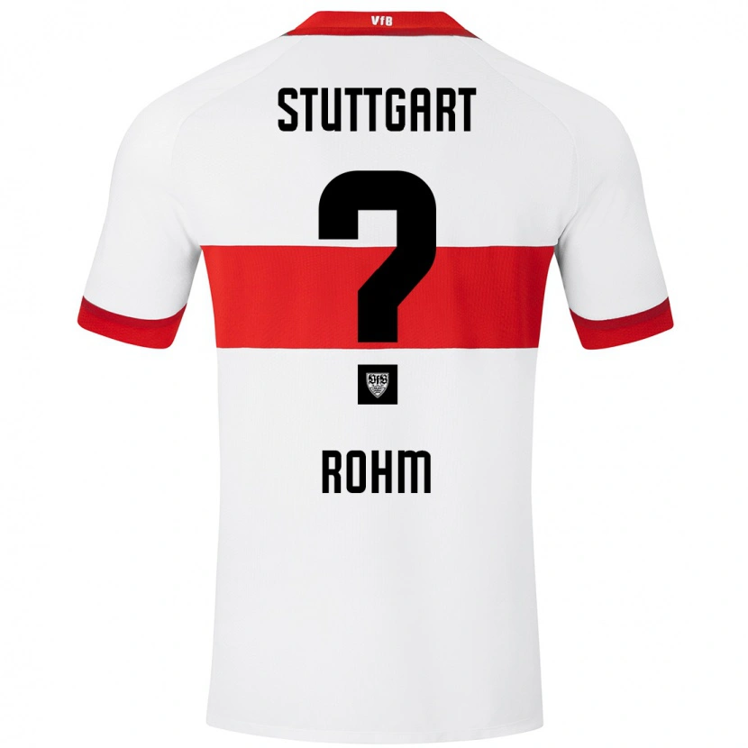 Danxen Mænd Mareg Rohm #0 Hvid Rød Hjemmebane Spillertrøjer 2024/25 Trøje T-Shirt