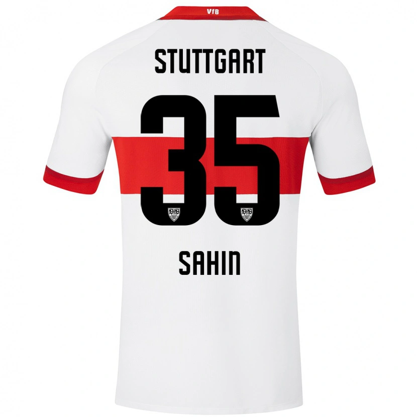 Danxen Mænd Mehmet Sahin #35 Hvid Rød Hjemmebane Spillertrøjer 2024/25 Trøje T-Shirt