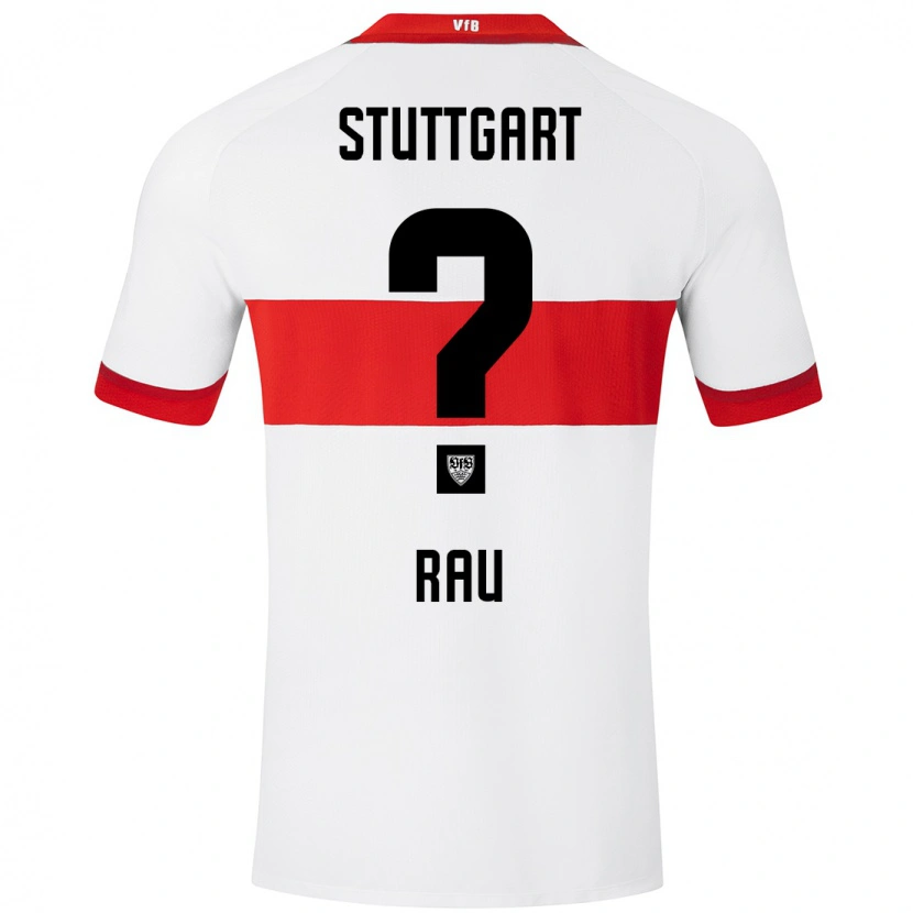 Danxen Mænd Eliyah Rau #0 Hvid Rød Hjemmebane Spillertrøjer 2024/25 Trøje T-Shirt