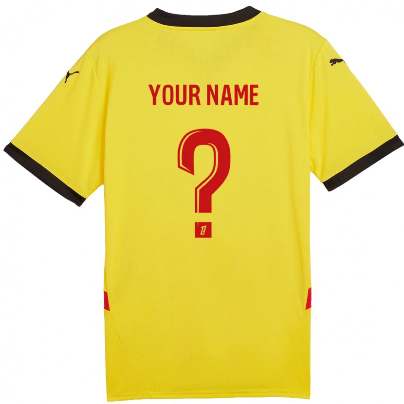 Danxen Mænd Dit Navn #0 Gul Rød Hjemmebane Spillertrøjer 2024/25 Trøje T-Shirt