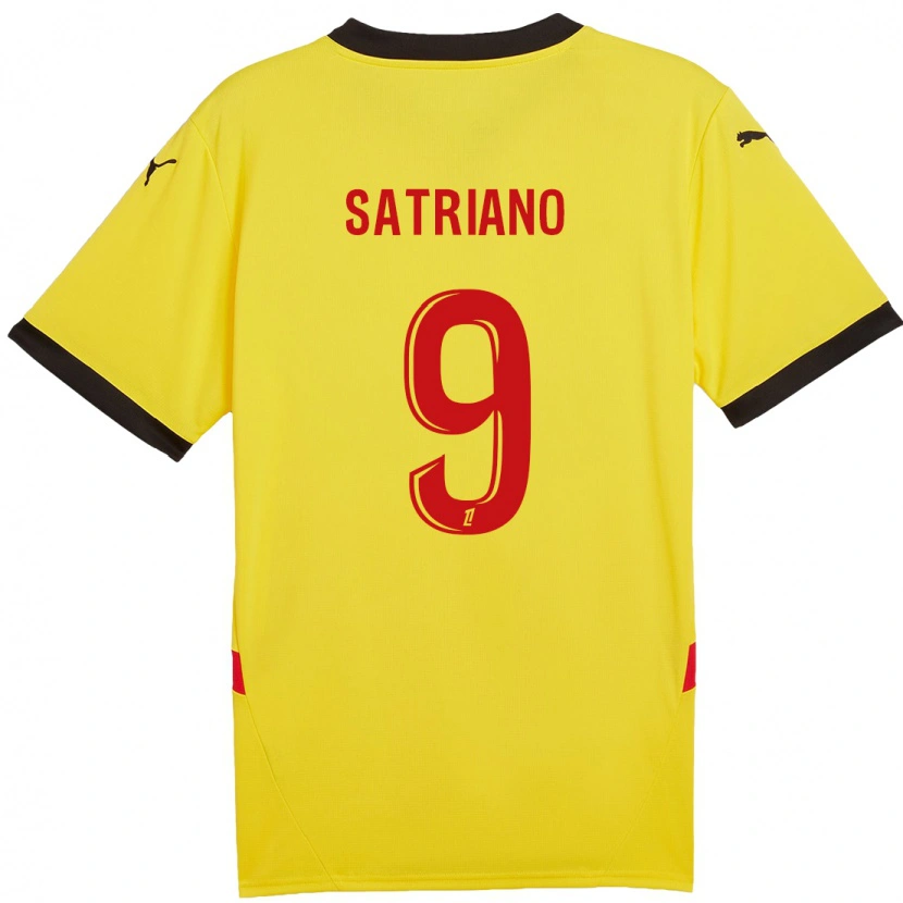Danxen Mænd Martín Satriano #9 Gul Rød Hjemmebane Spillertrøjer 2024/25 Trøje T-Shirt