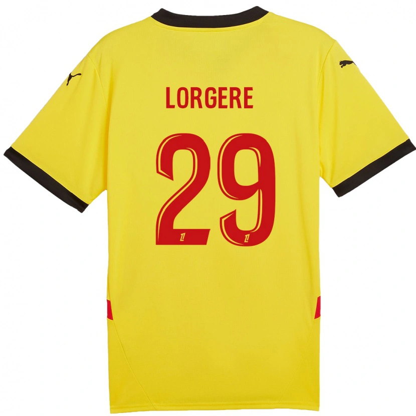Danxen Mænd Charlotte Lorgeré #29 Gul Rød Hjemmebane Spillertrøjer 2024/25 Trøje T-Shirt