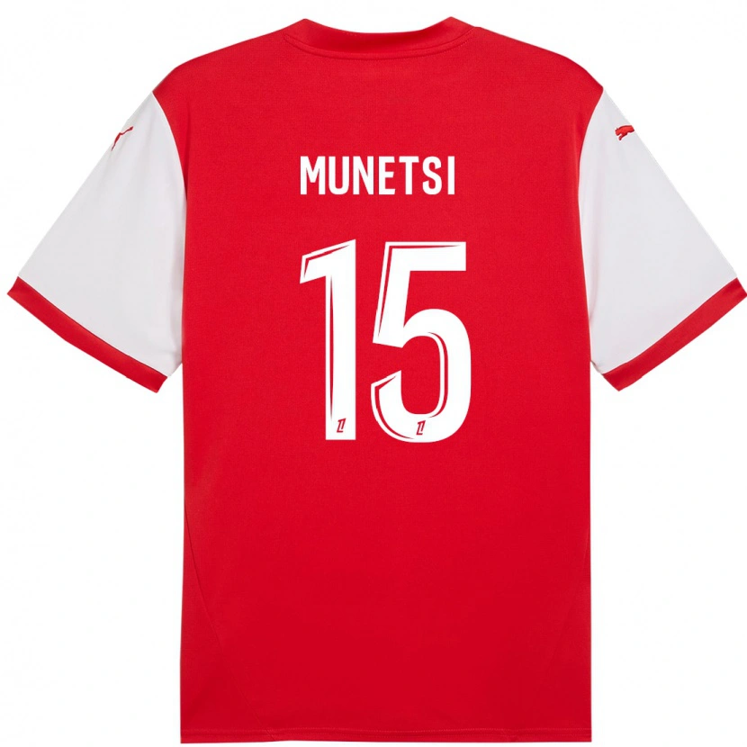 Danxen Mænd Marshall Munetsi #15 Rød Hvid Hjemmebane Spillertrøjer 2024/25 Trøje T-Shirt