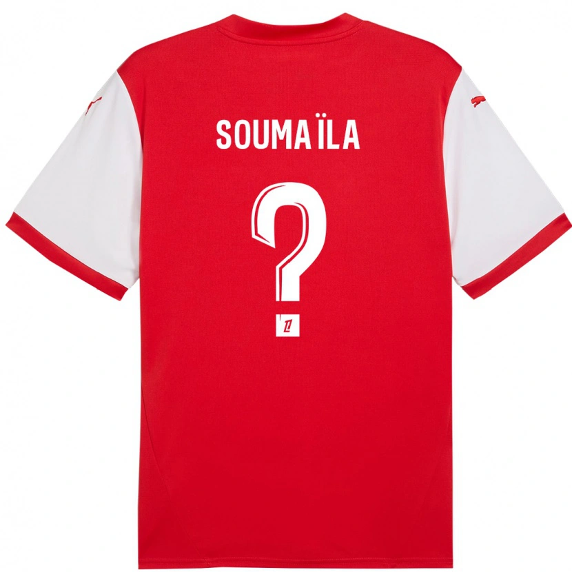 Danxen Mænd Soumaïla Sylla #0 Rød Hvid Hjemmebane Spillertrøjer 2024/25 Trøje T-Shirt