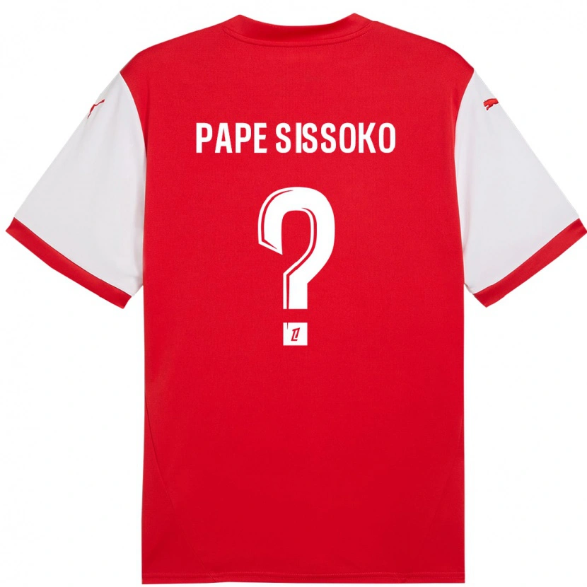 Danxen Mænd Niama Pape Sissoko #0 Rød Hvid Hjemmebane Spillertrøjer 2024/25 Trøje T-Shirt