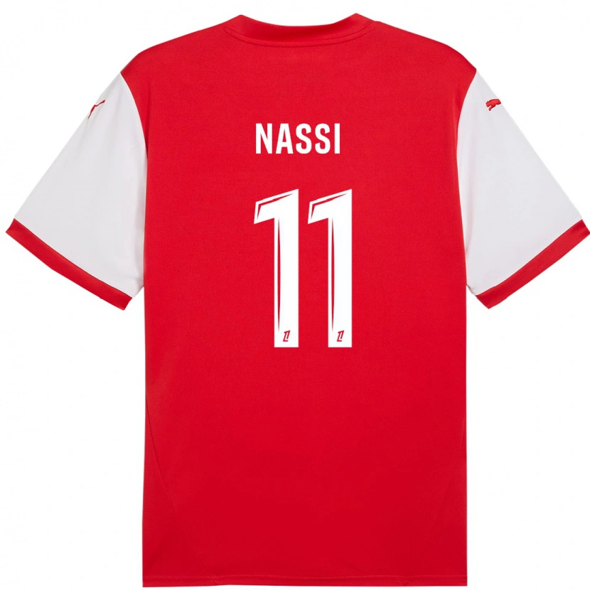 Danxen Mænd Jade Nassi #11 Rød Hvid Hjemmebane Spillertrøjer 2024/25 Trøje T-Shirt