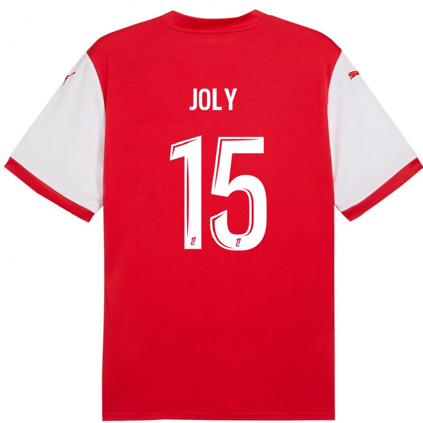 Danxen Mænd Lou-Ann Joly #15 Rød Hvid Hjemmebane Spillertrøjer 2024/25 Trøje T-Shirt