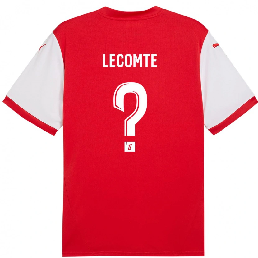 Danxen Mænd Benjamin Lecomte #0 Rød Hvid Hjemmebane Spillertrøjer 2024/25 Trøje T-Shirt