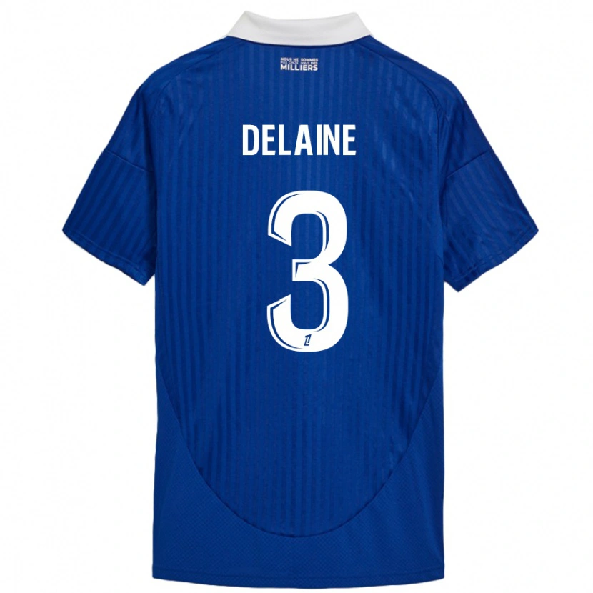 Danxen Mænd Thomas Delaine #3 Blå Hvid Hjemmebane Spillertrøjer 2024/25 Trøje T-Shirt