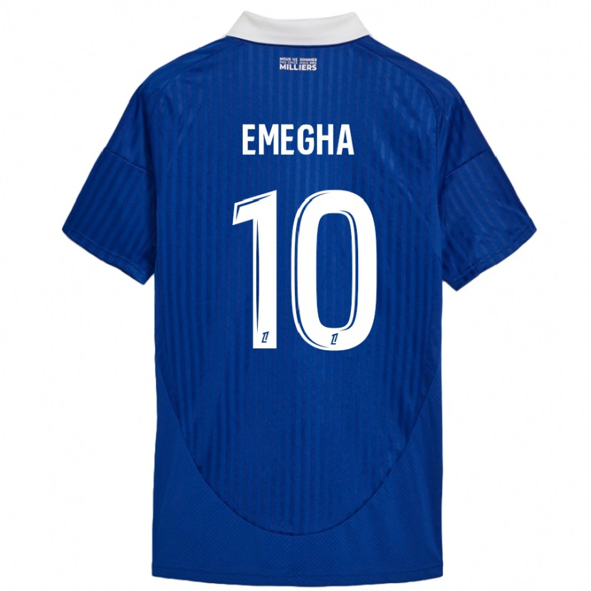 Danxen Mænd Emanuel Emegha #10 Blå Hvid Hjemmebane Spillertrøjer 2024/25 Trøje T-Shirt