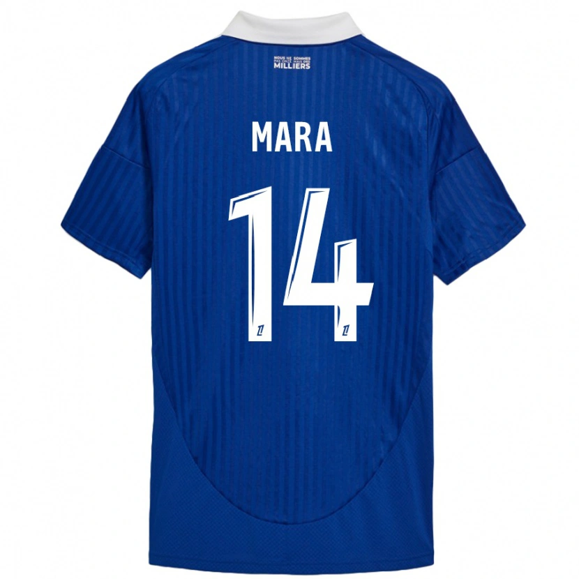 Danxen Mænd Sékou Mara #14 Blå Hvid Hjemmebane Spillertrøjer 2024/25 Trøje T-Shirt