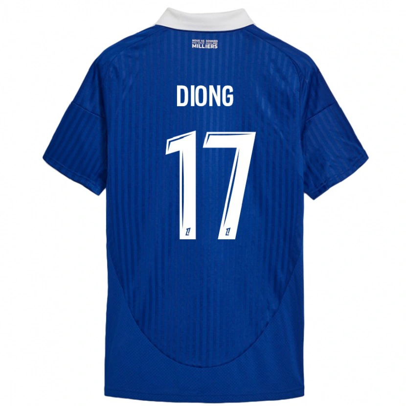 Danxen Mænd Pape Diong #17 Blå Hvid Hjemmebane Spillertrøjer 2024/25 Trøje T-Shirt