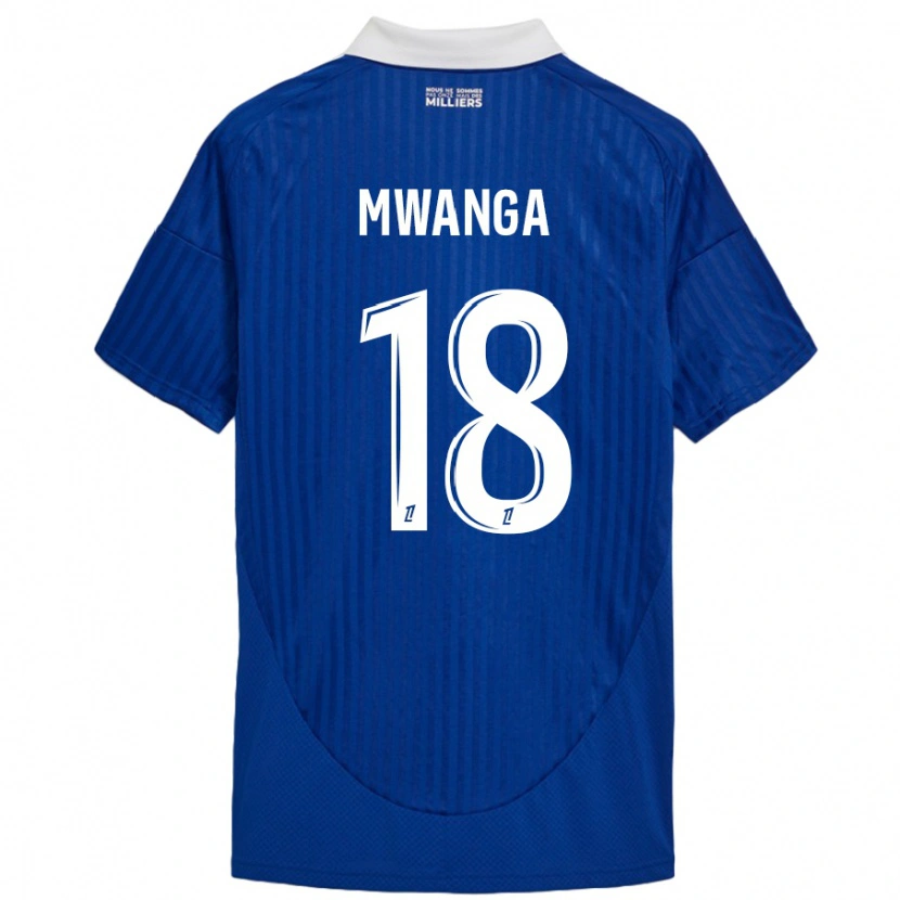 Danxen Mænd Junior Mwanga #18 Blå Hvid Hjemmebane Spillertrøjer 2024/25 Trøje T-Shirt