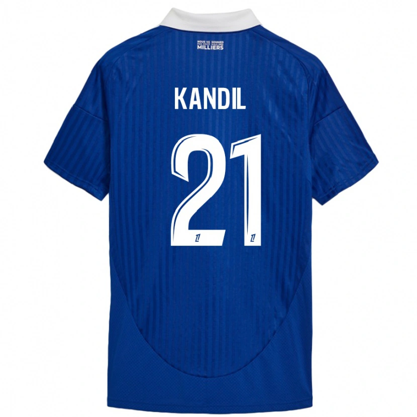 Danxen Mænd Nordine Kandil #21 Blå Hvid Hjemmebane Spillertrøjer 2024/25 Trøje T-Shirt