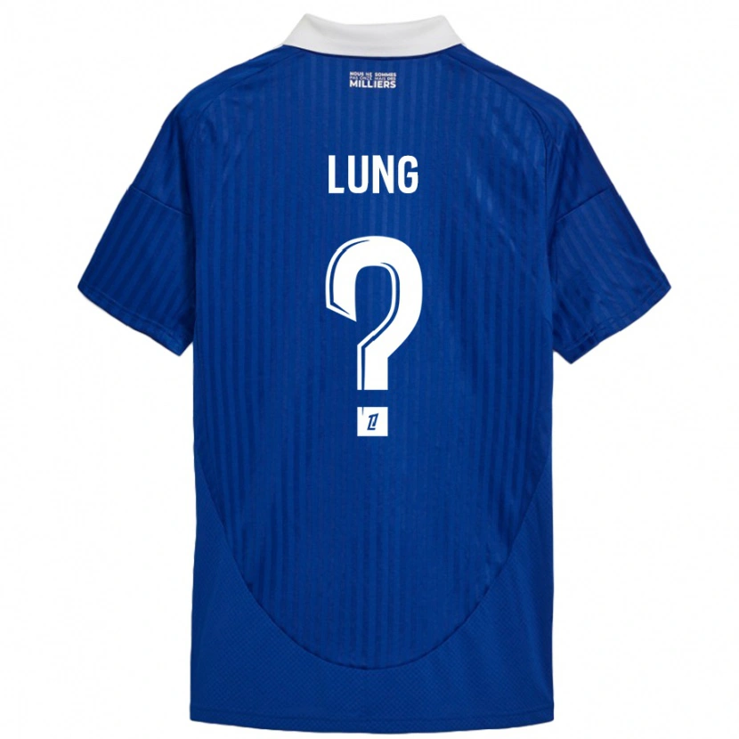 Danxen Mænd Sacha Lung #0 Blå Hvid Hjemmebane Spillertrøjer 2024/25 Trøje T-Shirt