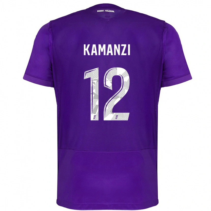 Danxen Mænd Warren Kamanzi #12 Lilla Hvid Hjemmebane Spillertrøjer 2024/25 Trøje T-Shirt