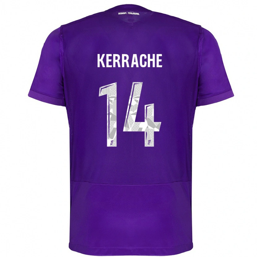 Danxen Mænd Marina Kerrache #14 Lilla Hvid Hjemmebane Spillertrøjer 2024/25 Trøje T-Shirt