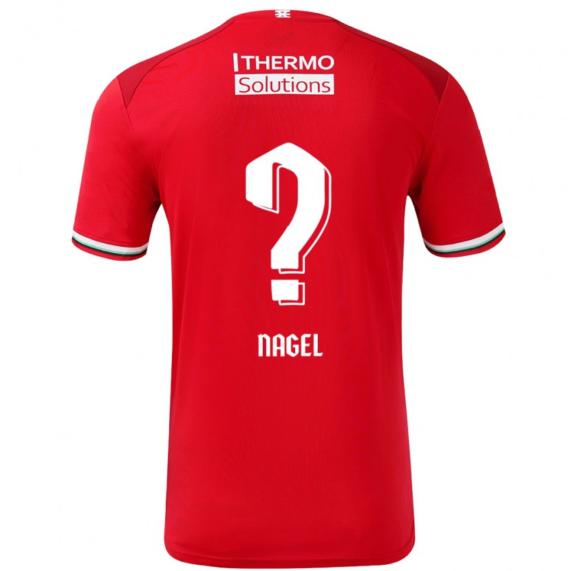 Danxen Mænd Benjamin Nagel #0 Rød Hvid Hjemmebane Spillertrøjer 2024/25 Trøje T-Shirt