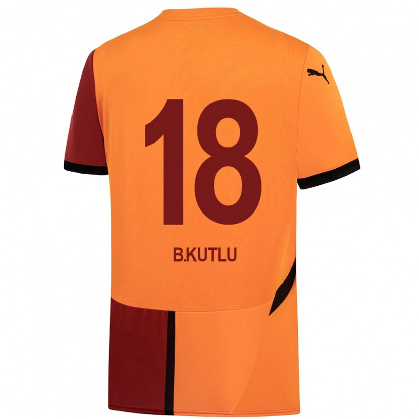Danxen Mænd Berkan Kutlu #18 Gul Rød Hjemmebane Spillertrøjer 2024/25 Trøje T-Shirt