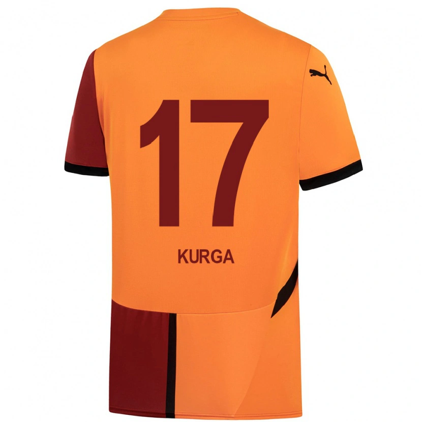 Danxen Mænd Handan Kurğa #17 Gul Rød Hjemmebane Spillertrøjer 2024/25 Trøje T-Shirt