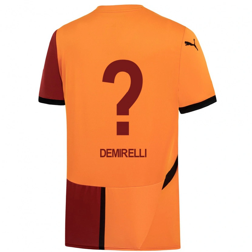 Danxen Mænd Ahmet Demirelli #0 Gul Rød Hjemmebane Spillertrøjer 2024/25 Trøje T-Shirt