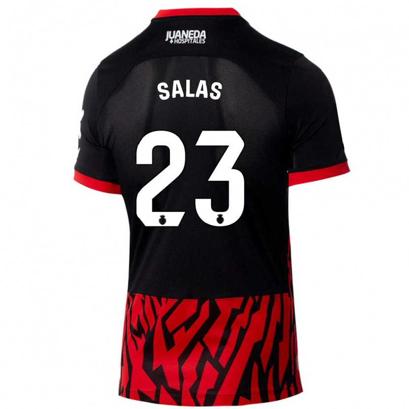 Danxen Mænd Jan Salas #23 Sort Rød Hjemmebane Spillertrøjer 2024/25 Trøje T-Shirt