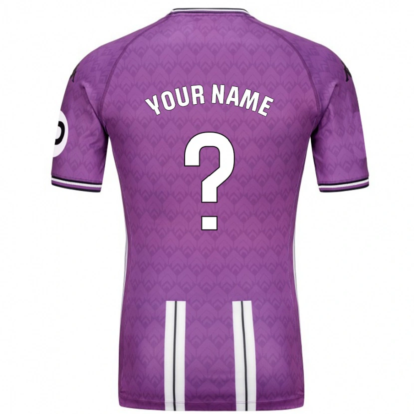 Danxen Mænd Dit Navn #0 Lilla Hvid Hjemmebane Spillertrøjer 2024/25 Trøje T-Shirt