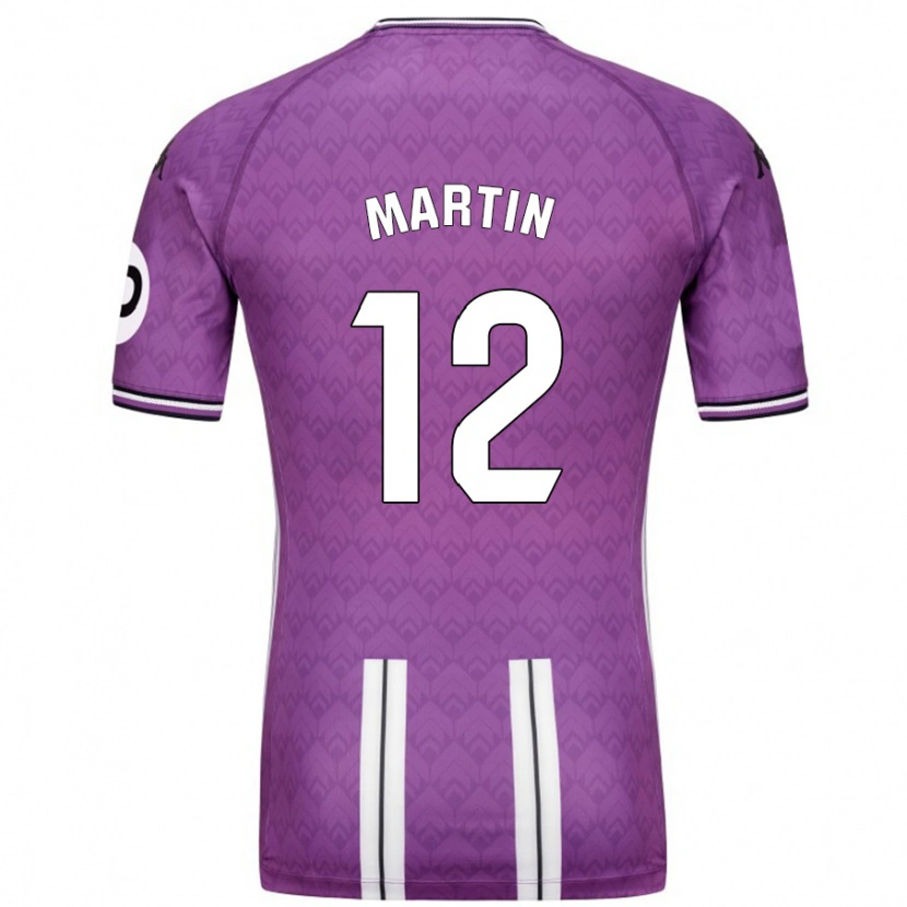Danxen Mænd Mario Martín #12 Lilla Hvid Hjemmebane Spillertrøjer 2024/25 Trøje T-Shirt