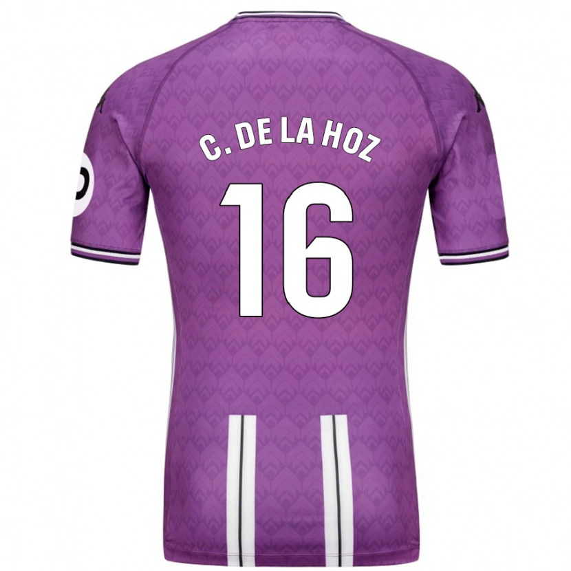Danxen Mænd César De La Hoz #16 Lilla Hvid Hjemmebane Spillertrøjer 2024/25 Trøje T-Shirt
