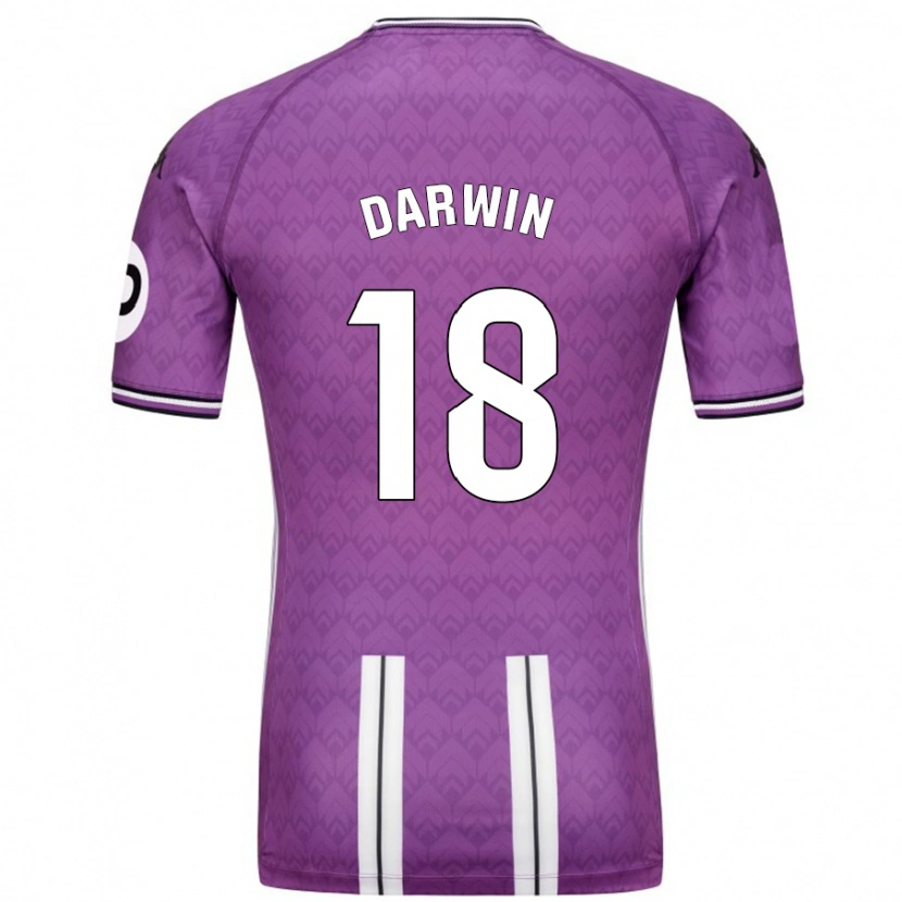 Danxen Mænd Darwin Machís #18 Lilla Hvid Hjemmebane Spillertrøjer 2024/25 Trøje T-Shirt