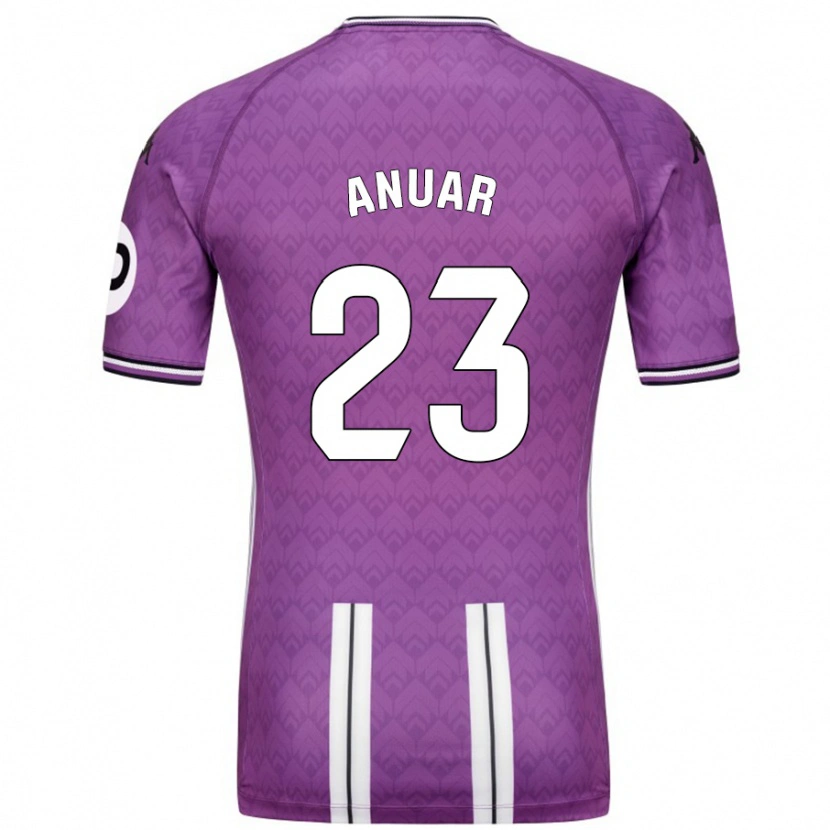 Danxen Mænd Anuar #23 Lilla Hvid Hjemmebane Spillertrøjer 2024/25 Trøje T-Shirt