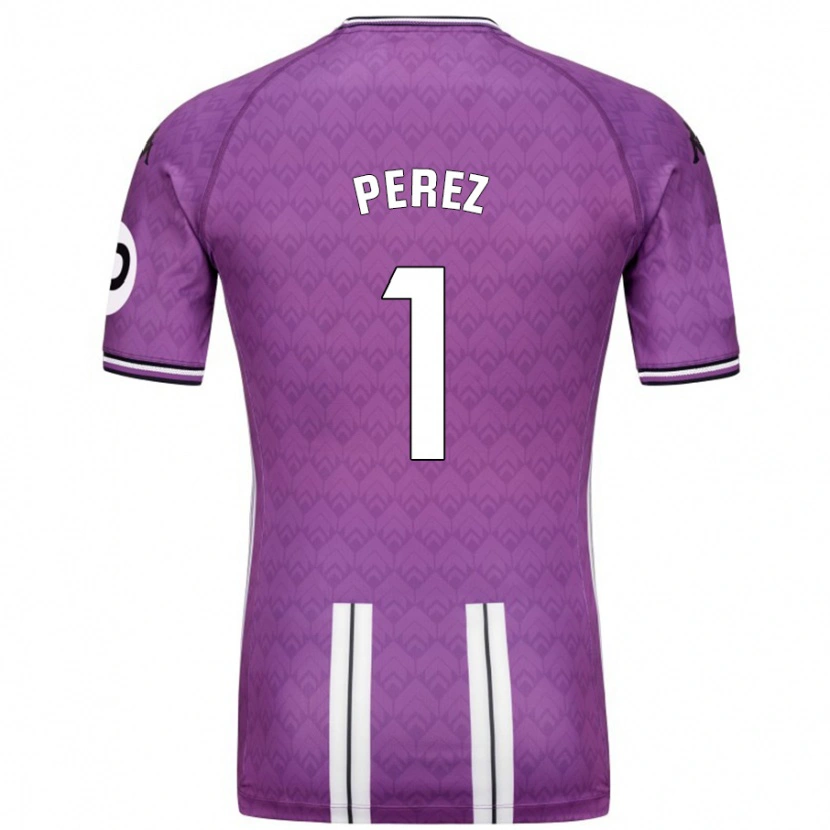 Danxen Mænd Fer Pérez #1 Lilla Hvid Hjemmebane Spillertrøjer 2024/25 Trøje T-Shirt