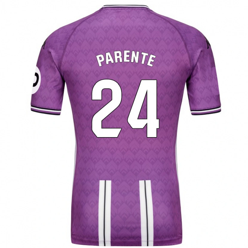 Danxen Mænd Iago Parente #24 Lilla Hvid Hjemmebane Spillertrøjer 2024/25 Trøje T-Shirt