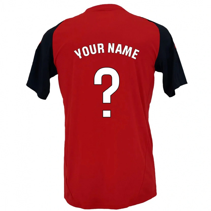 Danxen Mænd Dit Navn #0 Rød Sort Hjemmebane Spillertrøjer 2024/25 Trøje T-Shirt