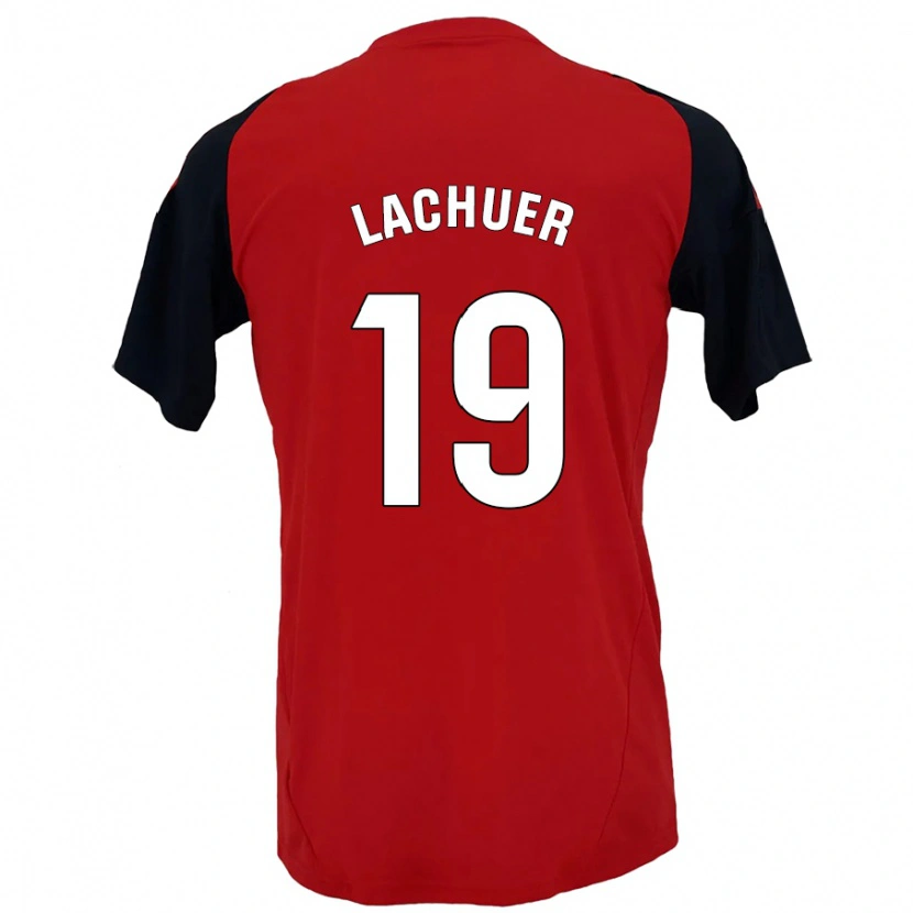 Danxen Mænd Mathis Lachuer #19 Rød Sort Hjemmebane Spillertrøjer 2024/25 Trøje T-Shirt
