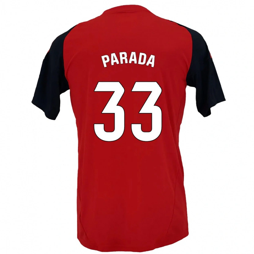 Danxen Mænd Victor Parada #33 Rød Sort Hjemmebane Spillertrøjer 2024/25 Trøje T-Shirt