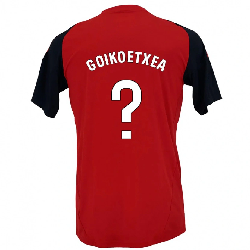 Danxen Mænd Imanol Goikoetxea #0 Rød Sort Hjemmebane Spillertrøjer 2024/25 Trøje T-Shirt
