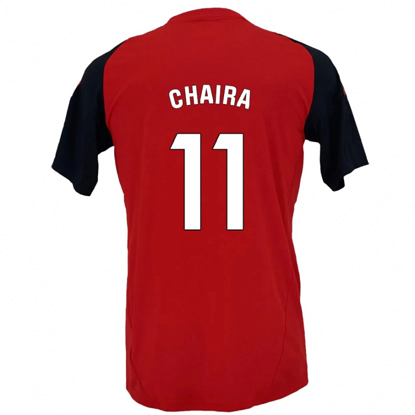 Danxen Mænd Ilyas Chaira #11 Rød Sort Hjemmebane Spillertrøjer 2024/25 Trøje T-Shirt