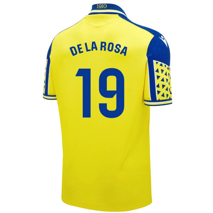 Danxen Mænd José Antonio De La Rosa #19 Gul Blå Hjemmebane Spillertrøjer 2024/25 Trøje T-Shirt