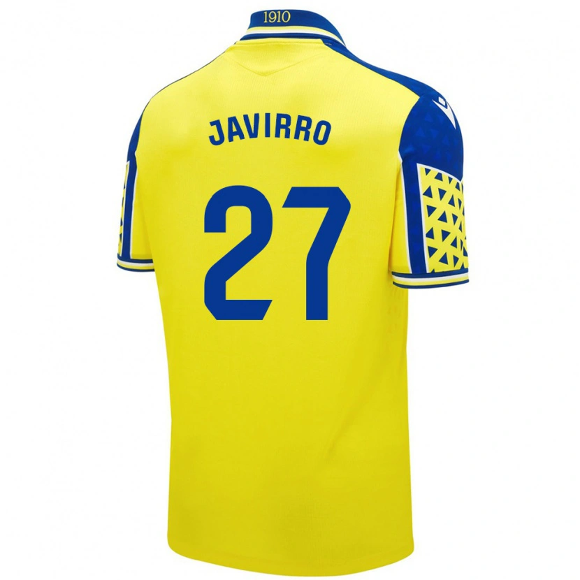 Danxen Mænd Javirro #27 Gul Blå Hjemmebane Spillertrøjer 2024/25 Trøje T-Shirt